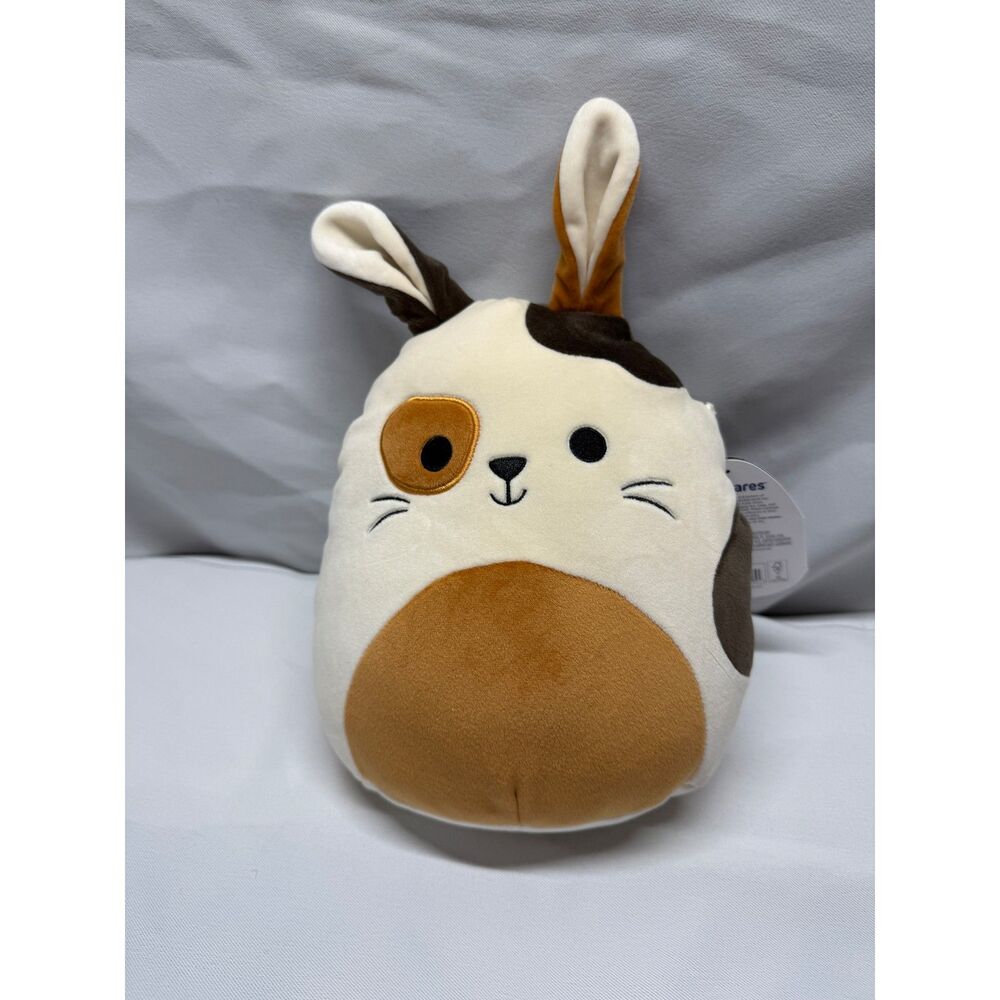 Calico Bunny Rabbit Plush Stuffed Animal Brown Tan White New With Tags